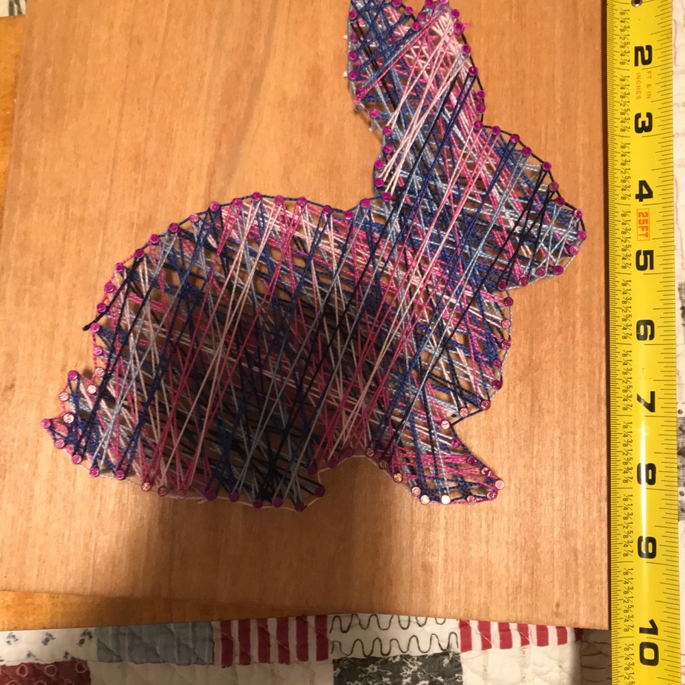 Handmade stringart bunny - Picture 2 of 5